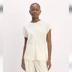 NWT Everlane 100% Tencel Drape Top In Butterlite